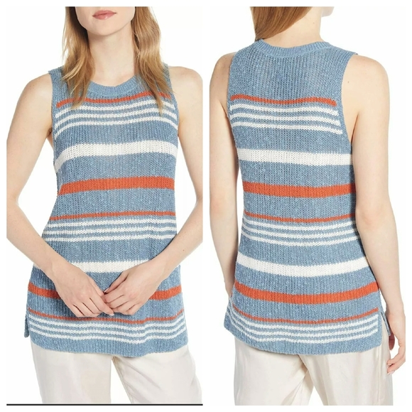 Lou & Grey Sweaters - Lou and Grey pullover striped sweater vest